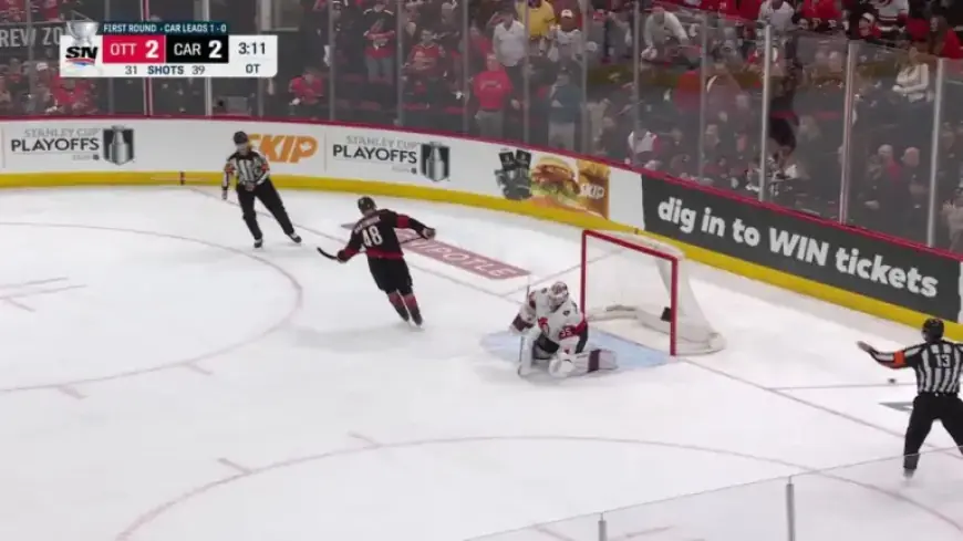 Ullmark Shines with Impressive Save Against Martinook in OTT@CAR Match