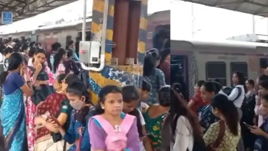 Mumbai Train Delay: Commuters Endure 30-Minute Wait Amid Station Overcrowding