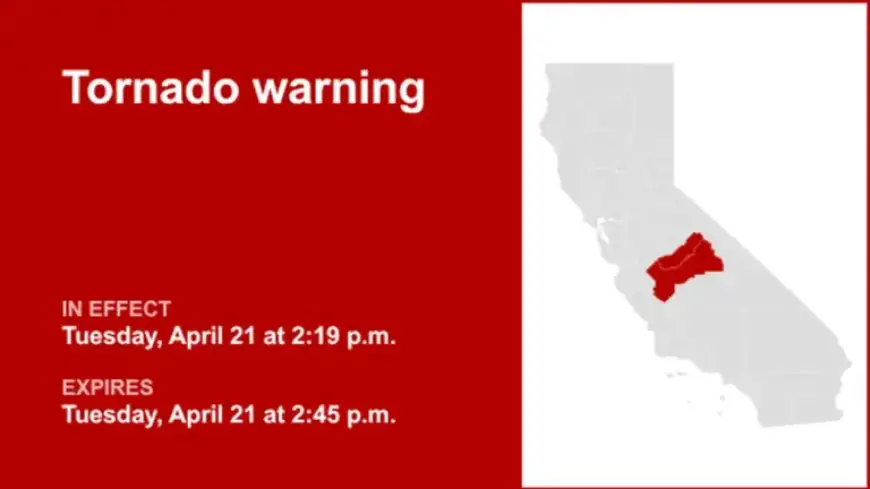 Fresno and Madera Counties Brace for Tuesday Afternoon Tornado Warning
