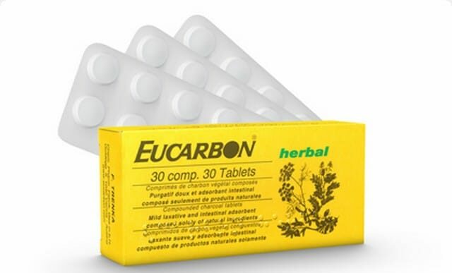أوكاربون Eucarbon Tablets أقراص الفحم لعلاج الغازات
