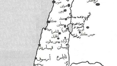 خريطة بلاد الشام الجغرافية